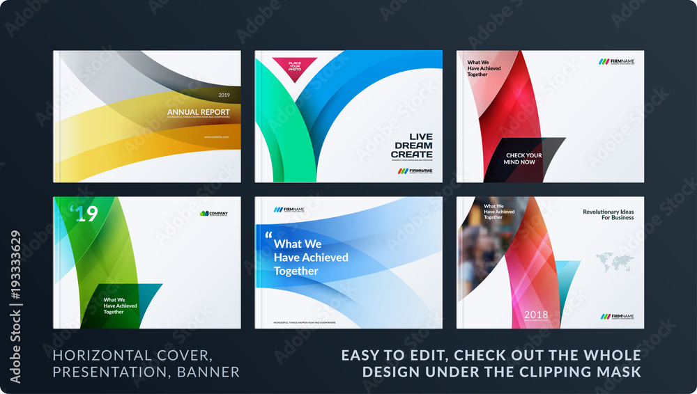 custom made wallpaper toronto digitalSet of design brochure, abstract annual report, horizontal cover layout