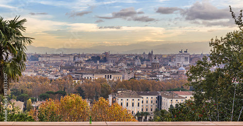 Canvas Print Landscape on Rome from Gianicolo