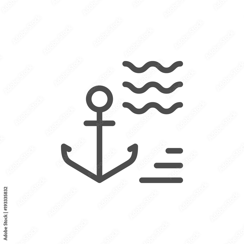 Anchor line icon Anchor line icon