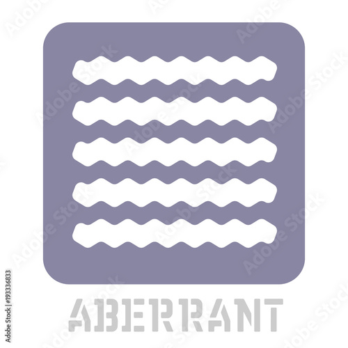 Aberrant conceptual graphic icon. Design language element, graphic sign. photo