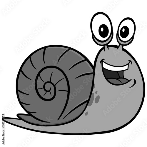 Garden Snail George Illustration - A vector cartoon illustration of a backyard Garden Snail.