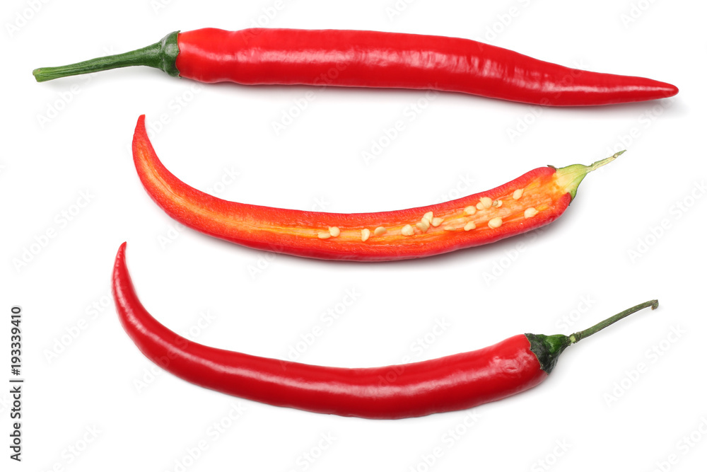 red hot chili peppers isolated on white background top view red hot chili peppers isolated on white background top view