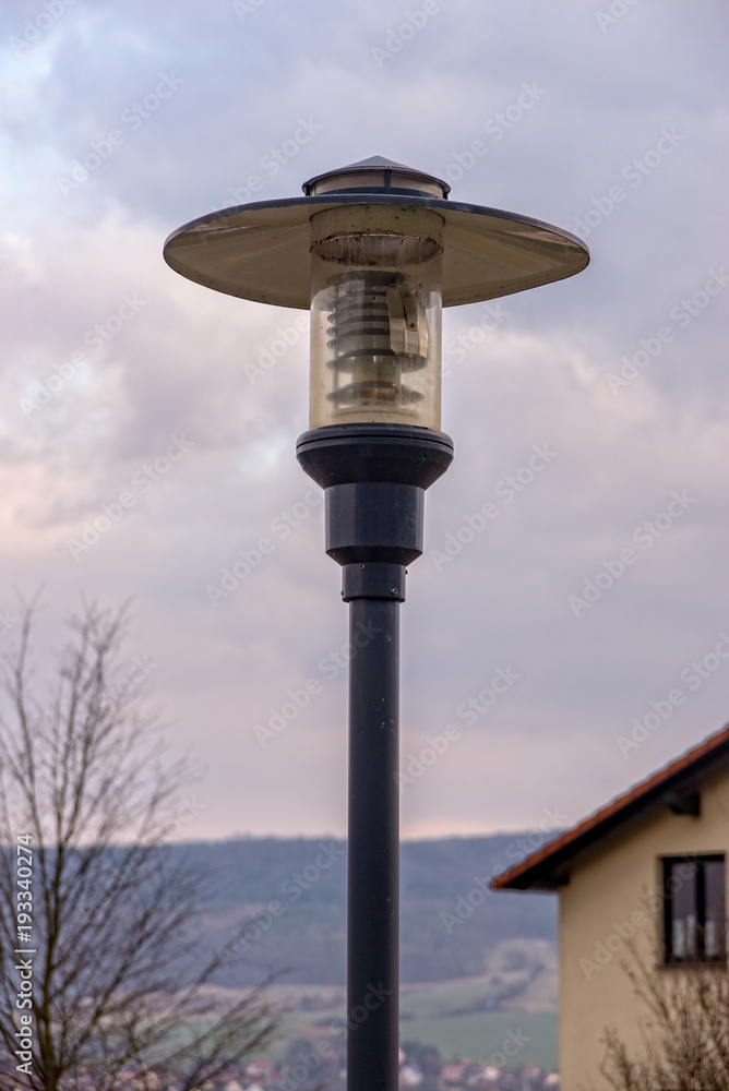 A Street lamp in a residential area in Germany