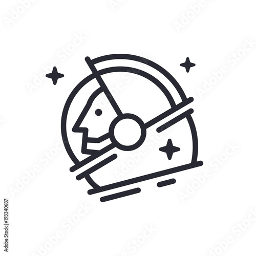 austronaut line flat