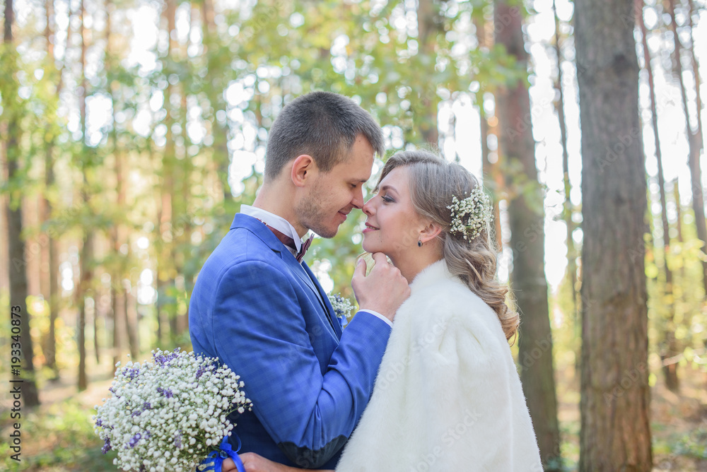 wedding. beautiful couple kissing wedding. beautiful couple kissing
