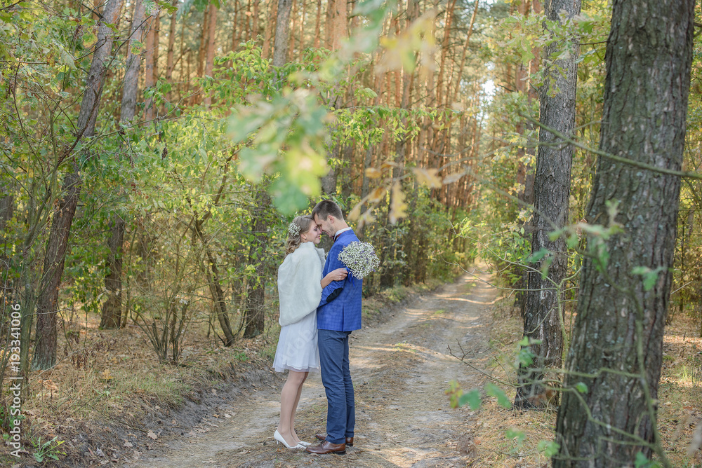 wedding. beautiful couple kissing wedding. beautiful couple kissing