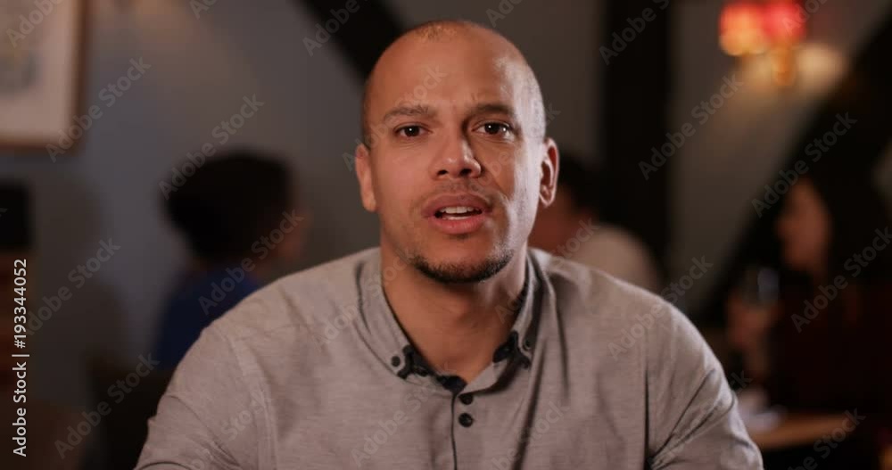 4K Young man having big argument with his girlfriend in a bar. As seen from girlfriend's point of view 4K Young man having big argument with his girlfriend in a bar. As seen from girlfriend's point of view