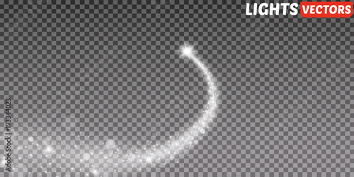 Light glow effect stars bursts with sparkles isolated on transparent background.