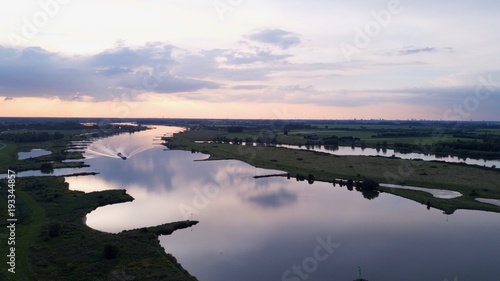 Fototapeta Naklejka Na Ścianę i Meble -  Dutch river at sunset