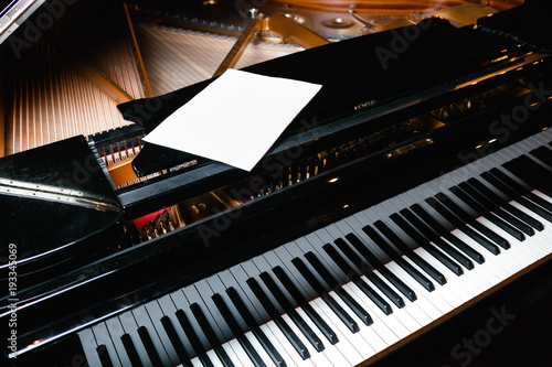 Beautiful close-up of piano keys  photo