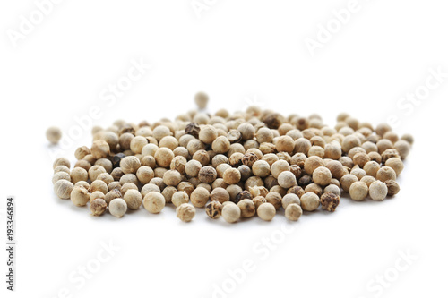 White pepper isolated on a white background