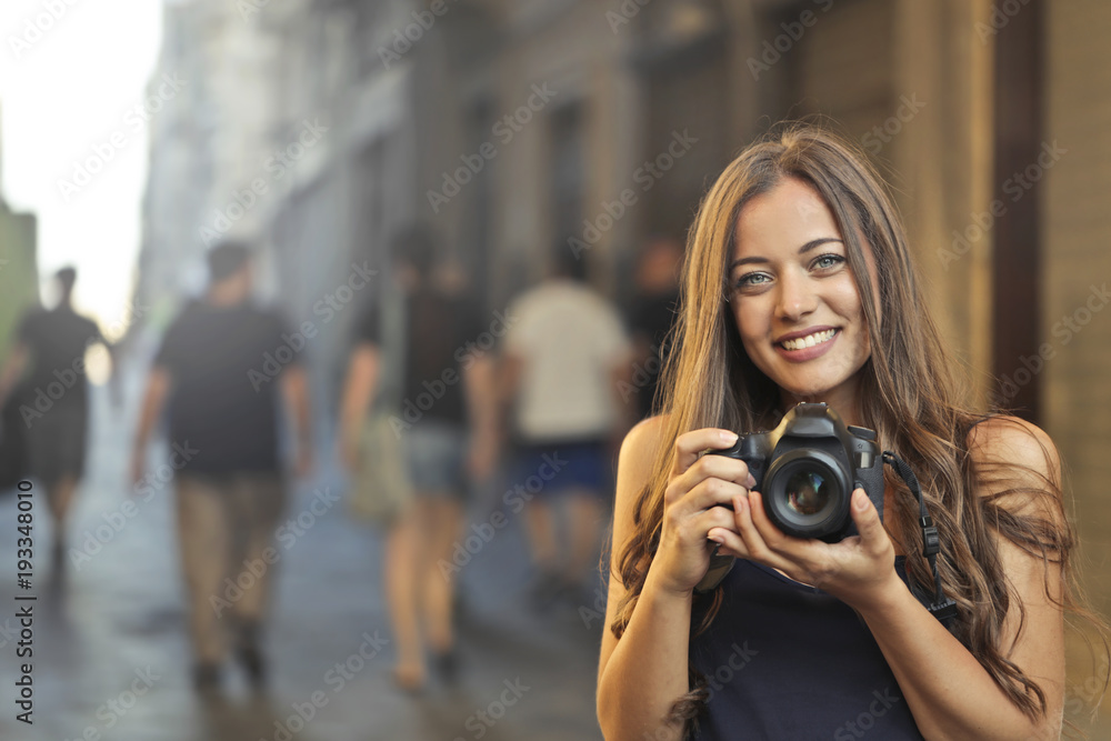 Woman taking a picture
