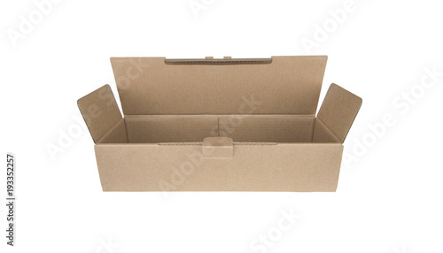 cardboard box on isolated white background