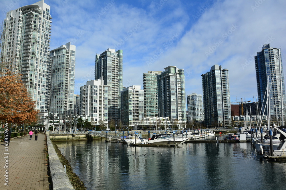 High end luxury condominiums in the Yaletown district of Vancouver BC,Canada.