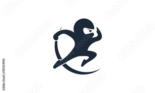 Ninja Kids Character Logo 