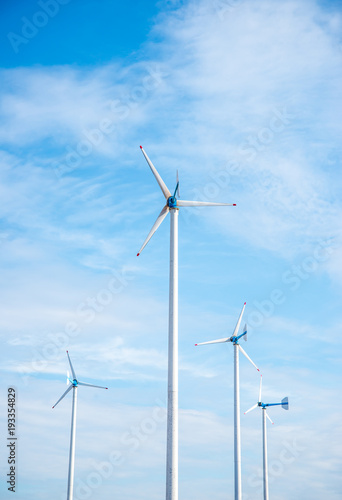 Wind turbine in the farm