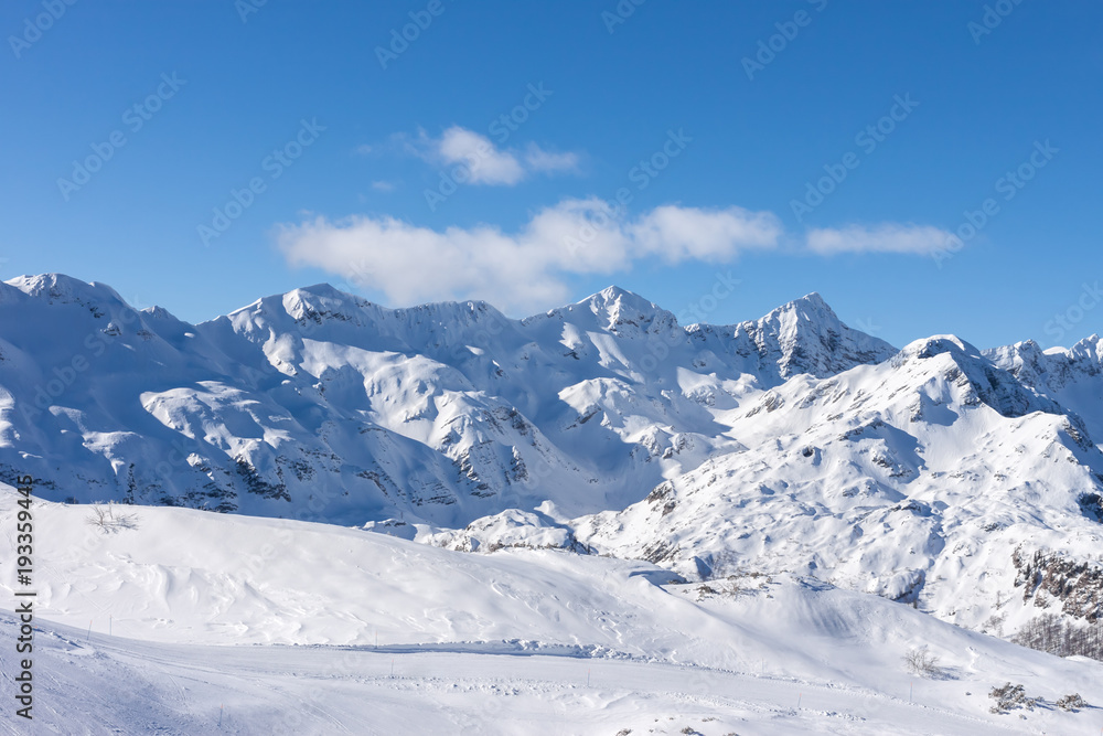 winter mountains of Slovenia beautiful landscape winter mountains of Slovenia beautiful landscape