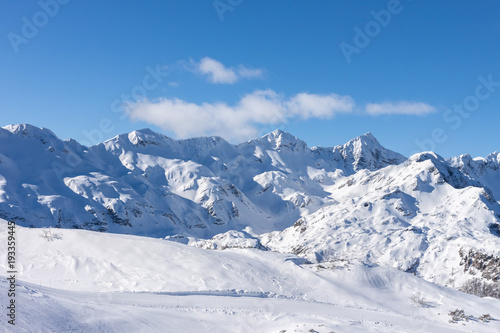winter mountains of Slovenia beautiful landscape © chechotkin