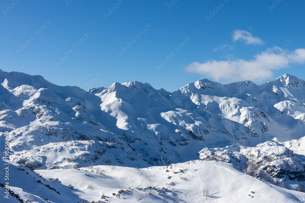 winter mountains of Slovenia beautiful landscape