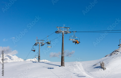 winter ski resort in Alps
