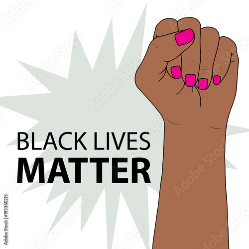 Feminism symbol. Fighting fist of a woman. Lovely vector illustration. Fight for the rights and equality.