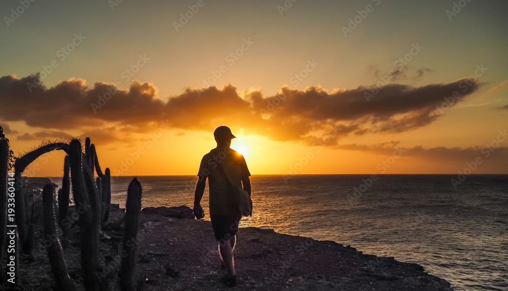 Sunset on the cliff top Curacao views Sunset on the cliff top Curacao views