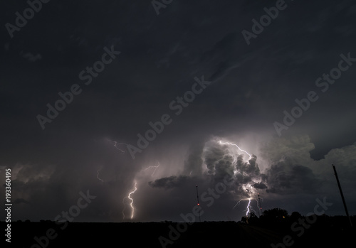 Lightning storm near Exeter, Nebraska, 16 June 2017