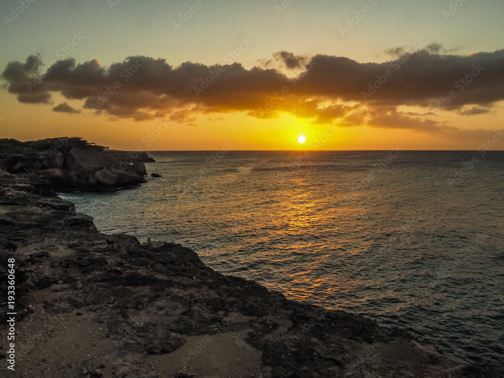  Sunset on the cliff top     Curacao views