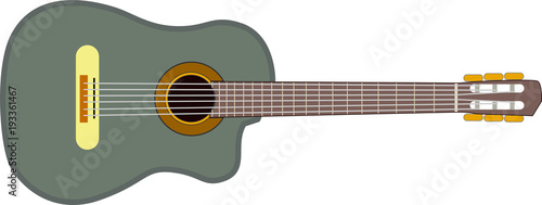 musical Instruments - green guitar