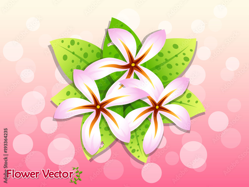 Fototapeta premium Fresh Spring Beautiful Color Flowers On Background. holiday and decorative element. Vector illustration.