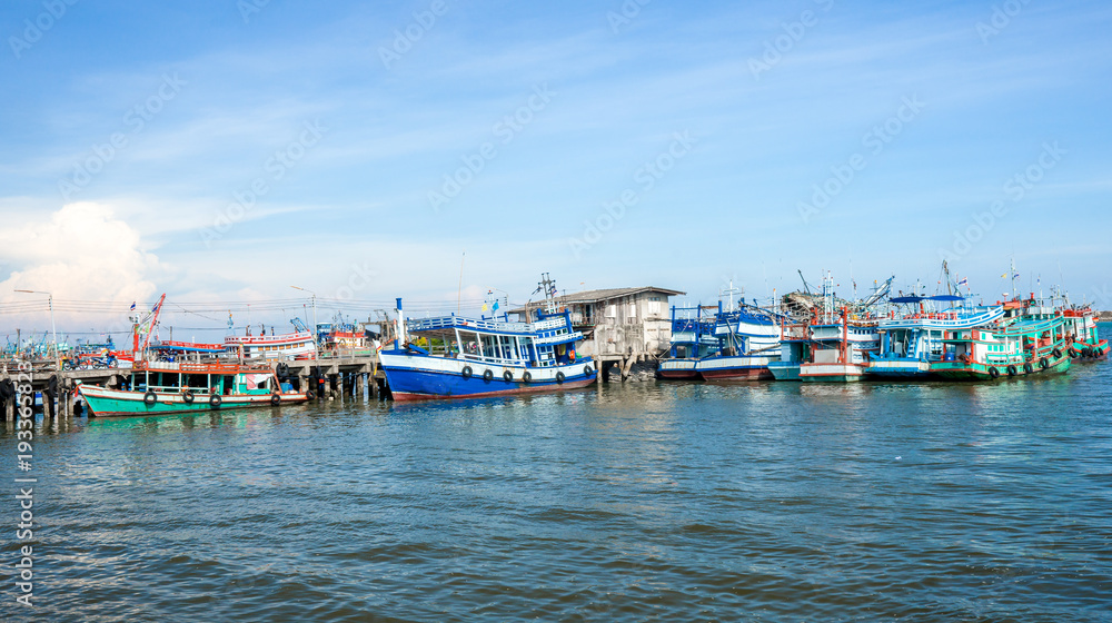 Ferry harbor to Samed Island , Rayong, Thailand