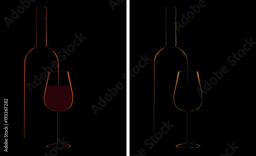 wine bottle glass design background