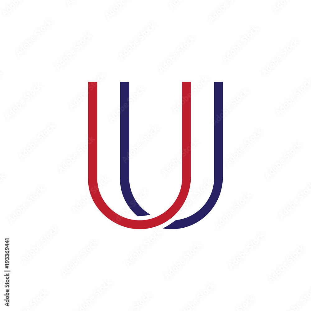 UU Letter Line Logo Element UU Letter Line Logo Element