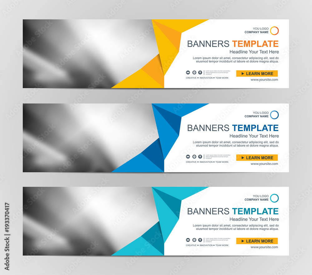 Fototapeta premium Abstract Web banner design background or header Templates