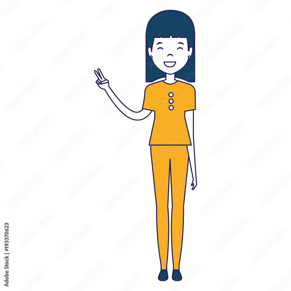 young and casual woman character vector illustration design young and casual woman character vector illustration design