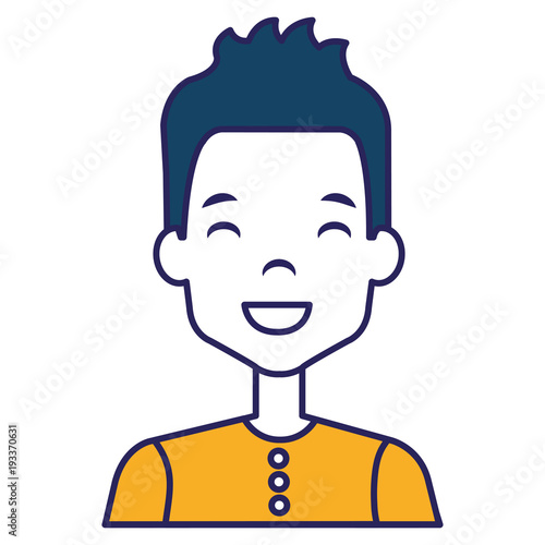 young and casual man avatar character vector illustration design