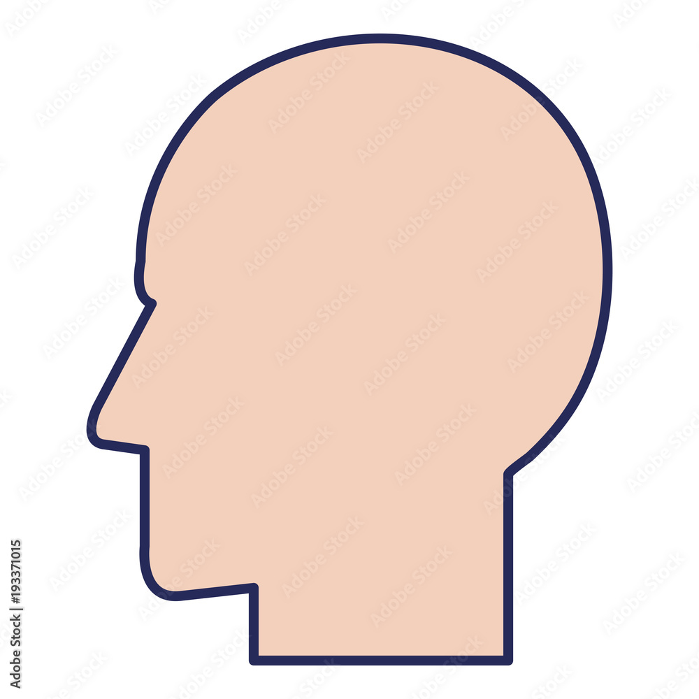 head profile human icon vector illustration design