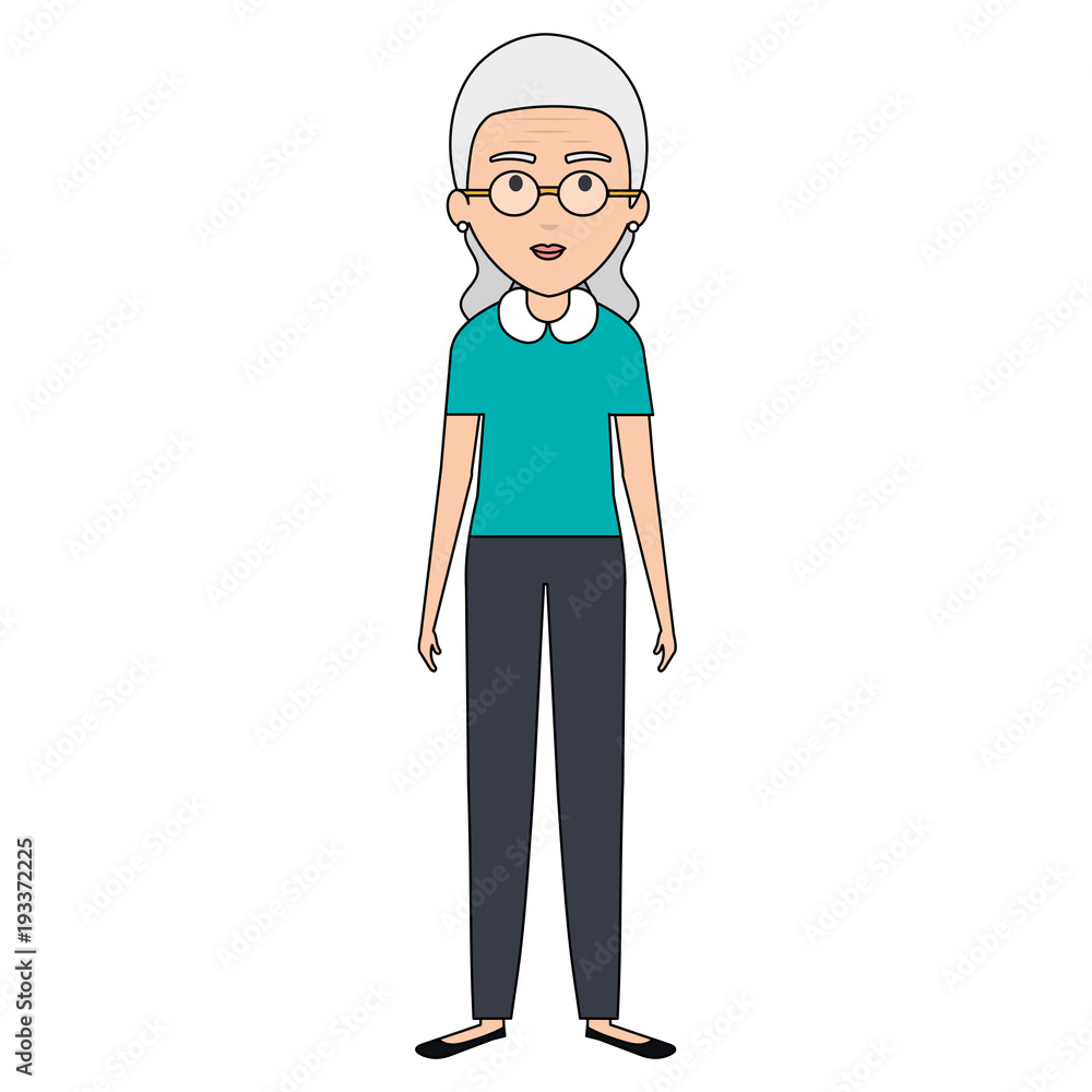 cute grandmother avatar character vector illustration design cute grandmother avatar character vector illustration design