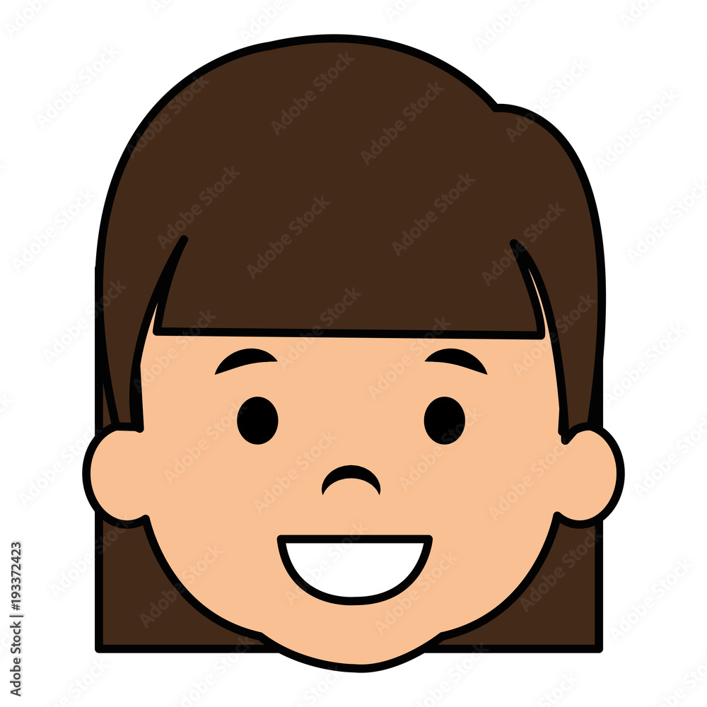 cute and little girl head vector illustration design cute and little girl head vector illustration design