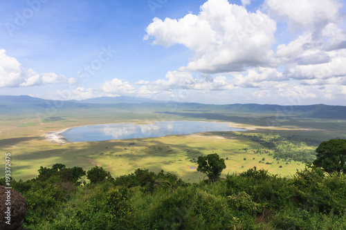 Panorama  of NgoroNgoro crater. Tanzania, Africa photo