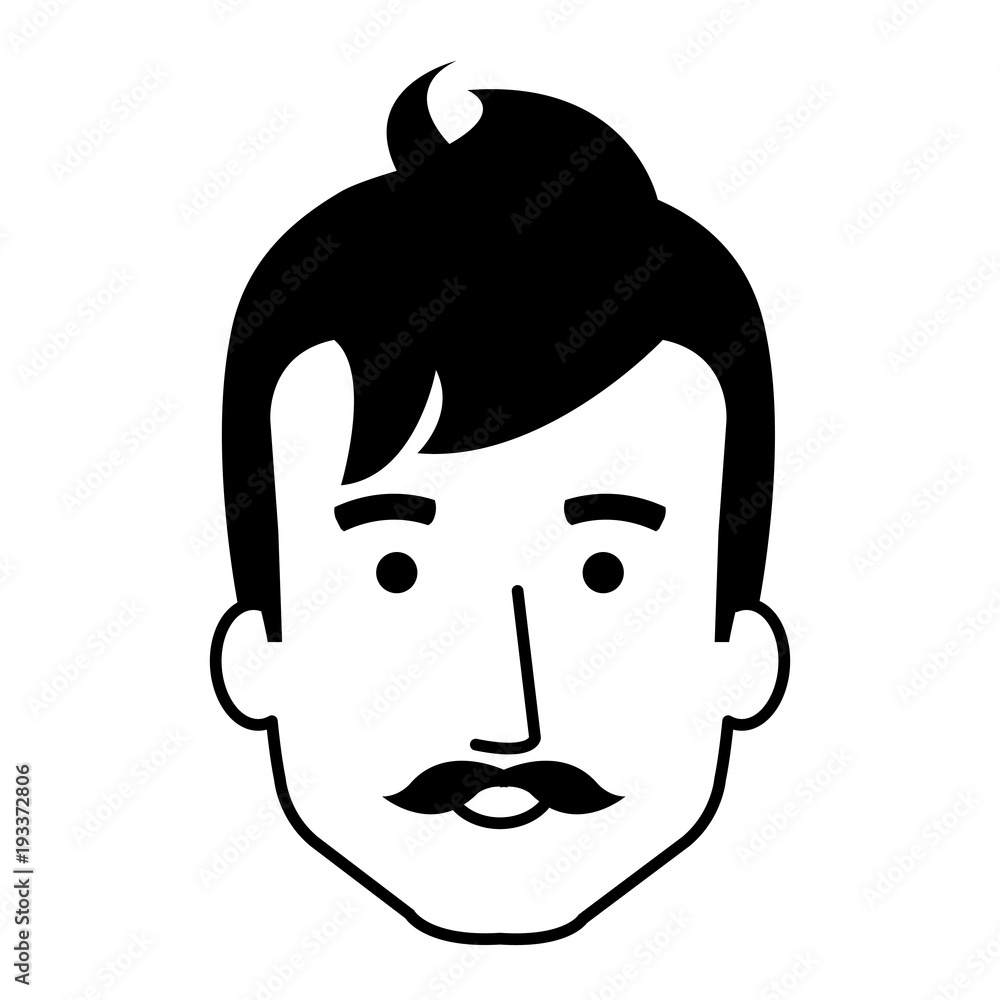 young man head avatar character vector illustration design young man head avatar character vector illustration design