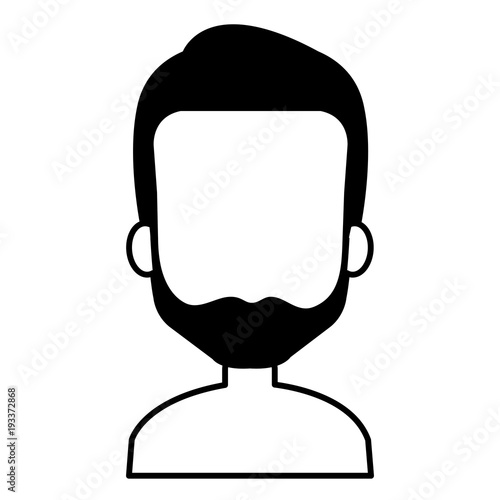 young man shirtless avatar character vector illustration design