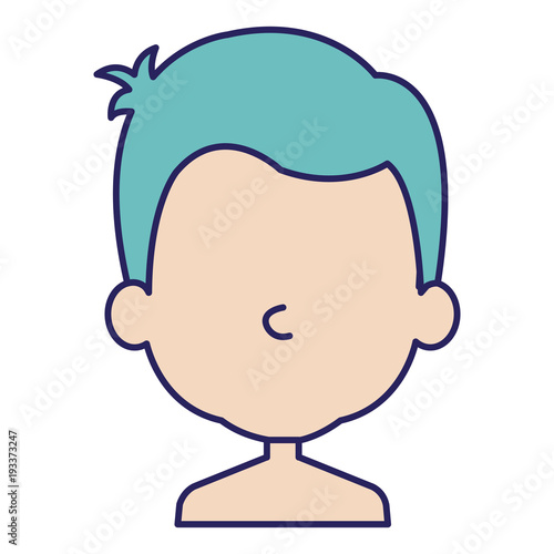 cute and little boy shirtless vector illustration design