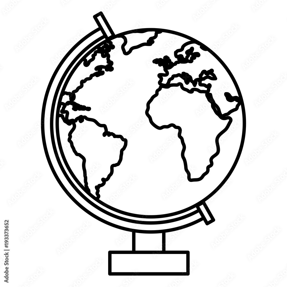 Naklejka premium earth planet school icon vector illustration design