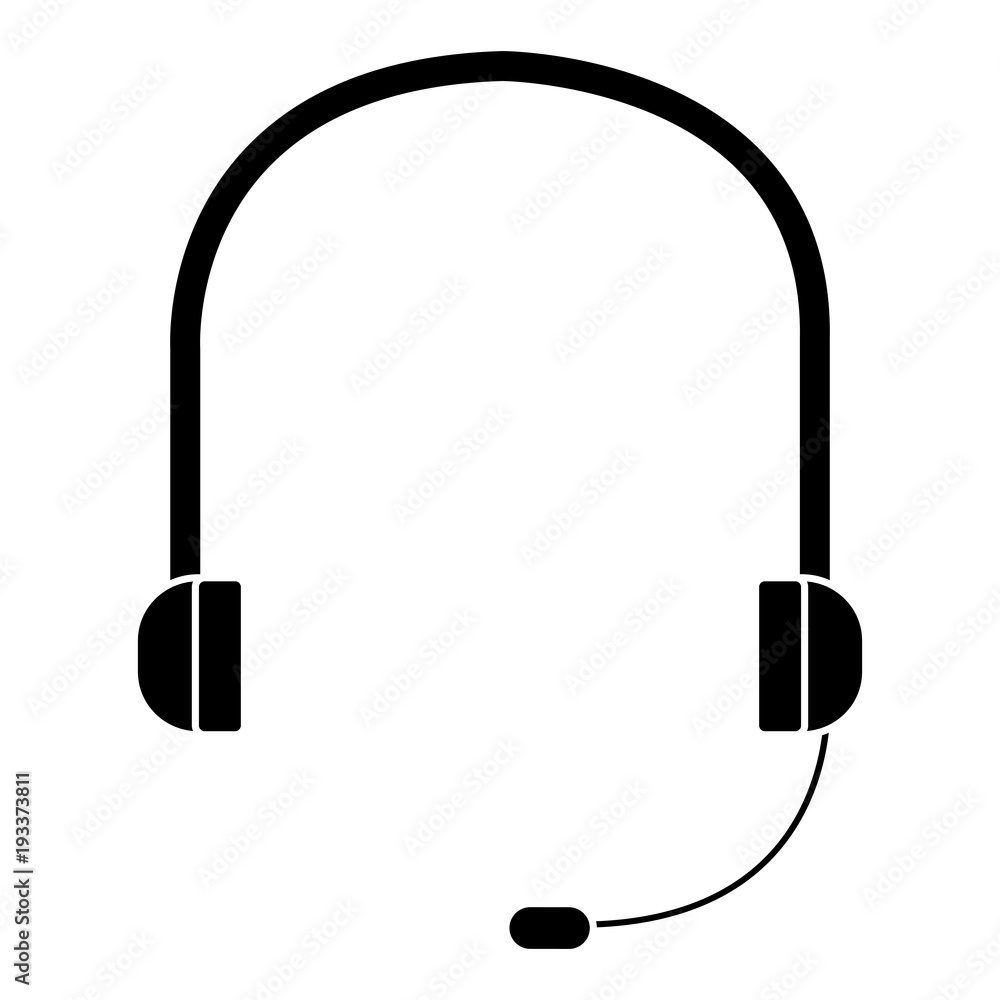 Obraz premium earphones sound isolated icon vector illustration design