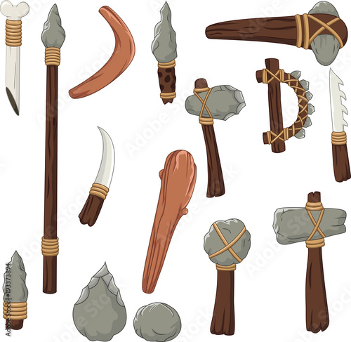 Set tools of prehistoric man