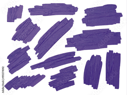Violet brush stoke texture on white background vector illustration