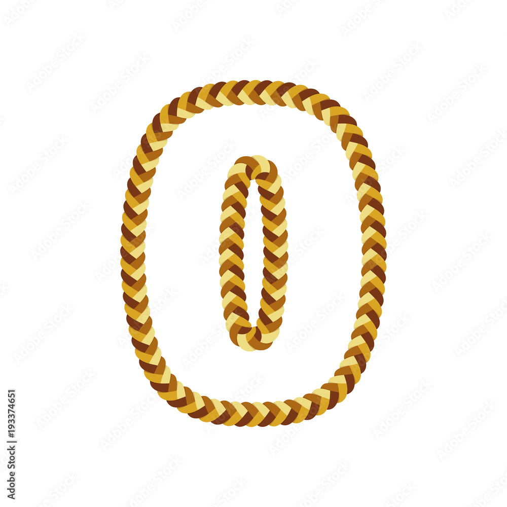 Obraz premium 0 Braid Letter Logo Icon Design