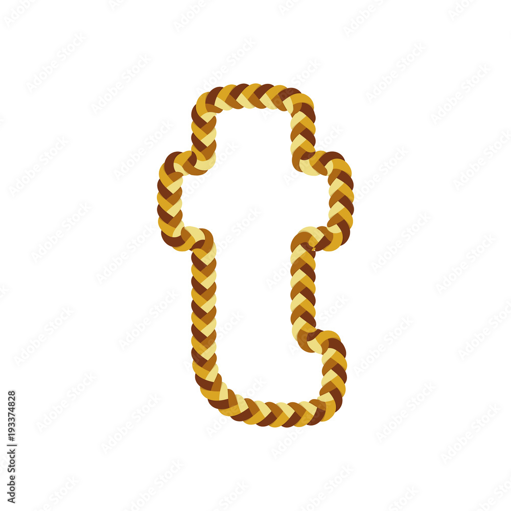 Obraz premium T Braid Letter Logo Icon Design