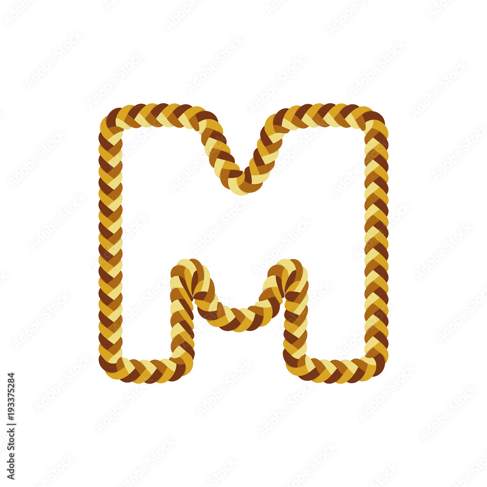 M Braid Letter Logo Icon Design M Braid Letter Logo Icon Design